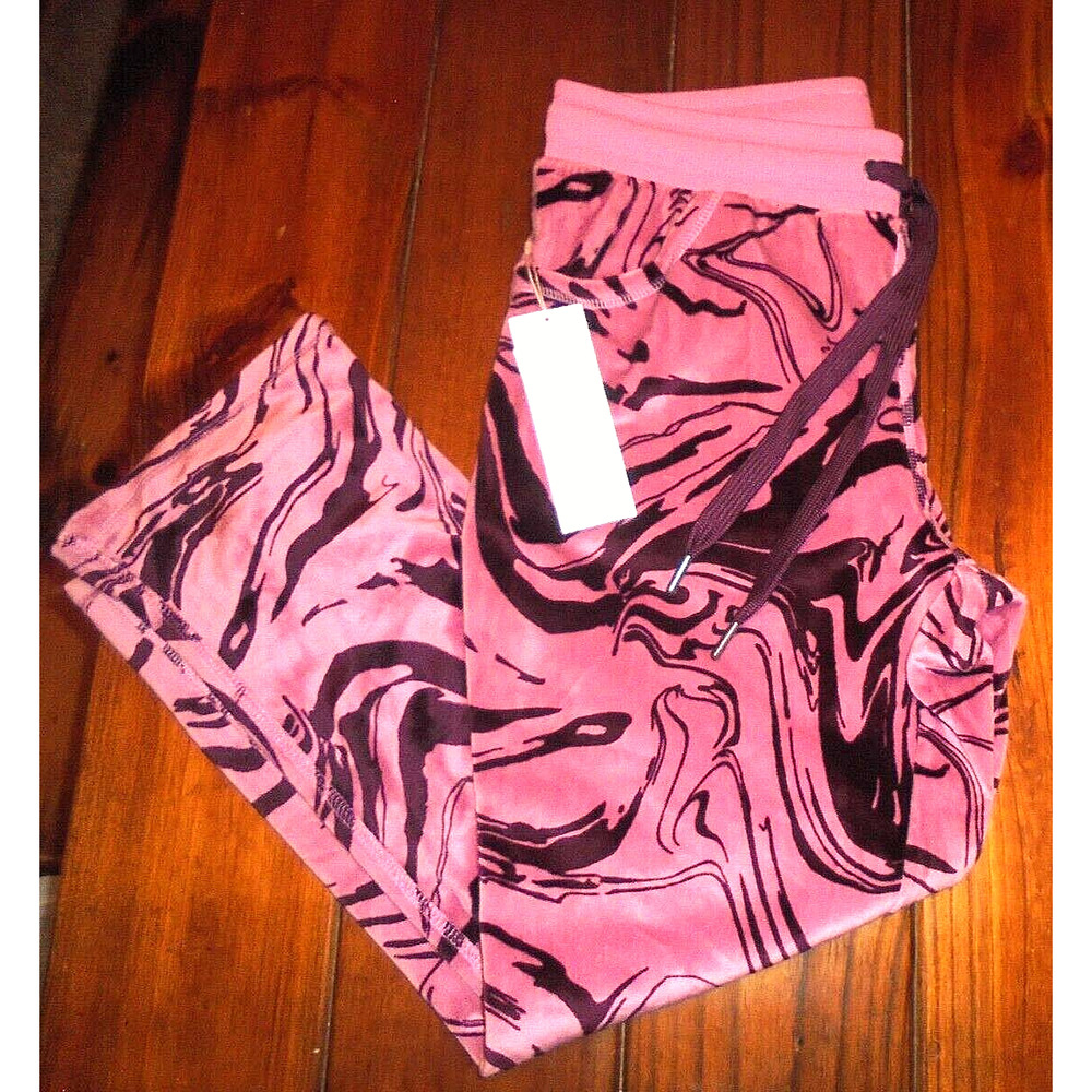 LuLaRoe Cozy Collection Crystal Crop Velour Pants Pink size S BNWT